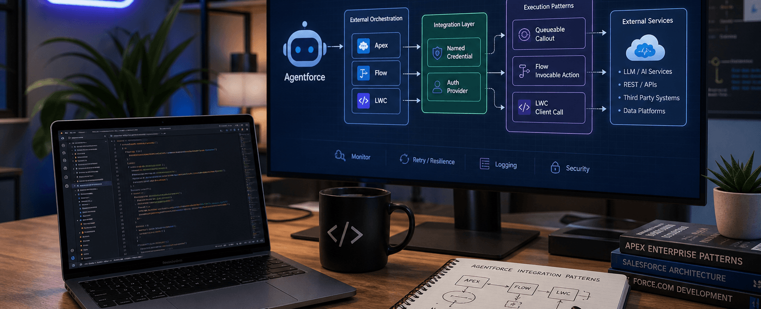 Agentforce integration guide: how to connect Agentforce to Apex, Flow, and LWC